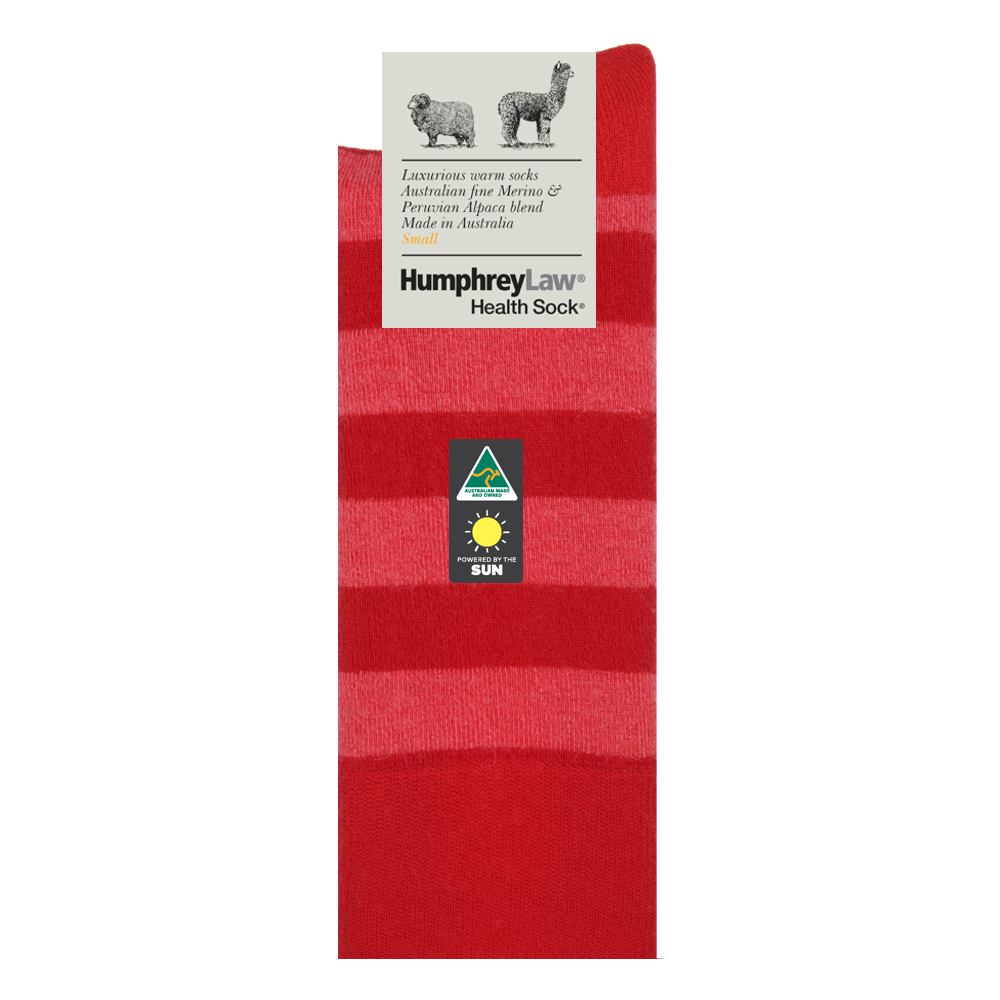 Fine Merino & Baby Alpaca Blend Health Sock Red