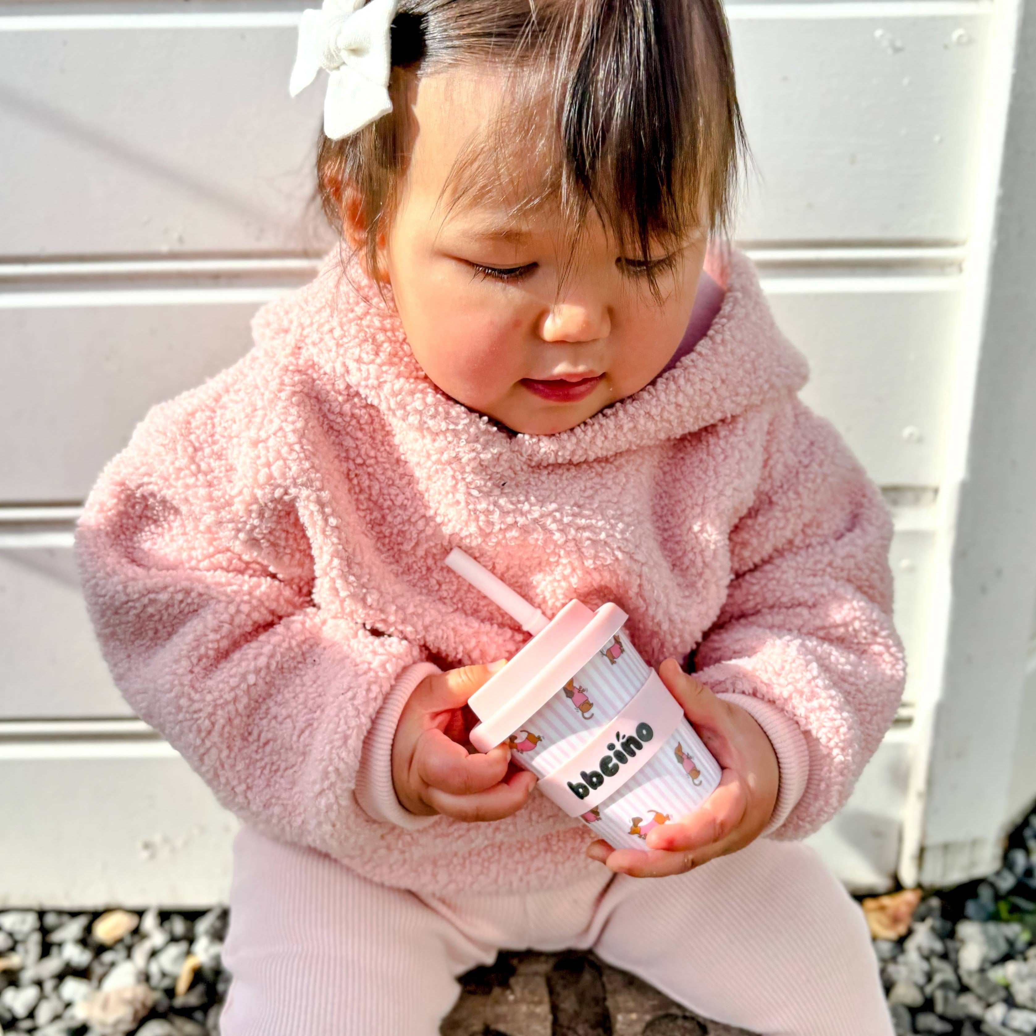 Reusable Babycino Bamboo Cup Dash Pink (120ml)