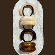 Crescent Resin Hair Cuff Tie Champagne