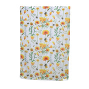 White Bees and Wildflowers Scarf