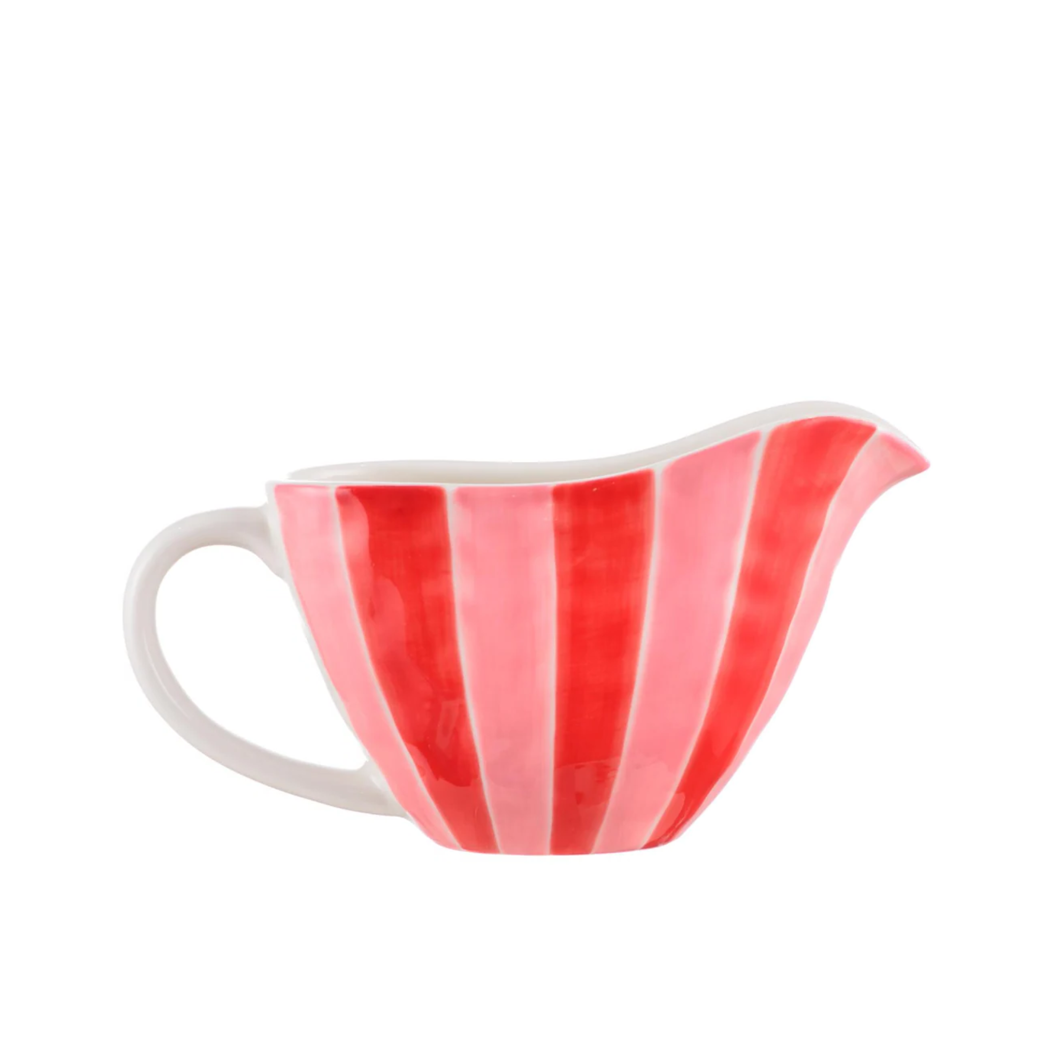 Pink & Red Stripe Gravy Jug