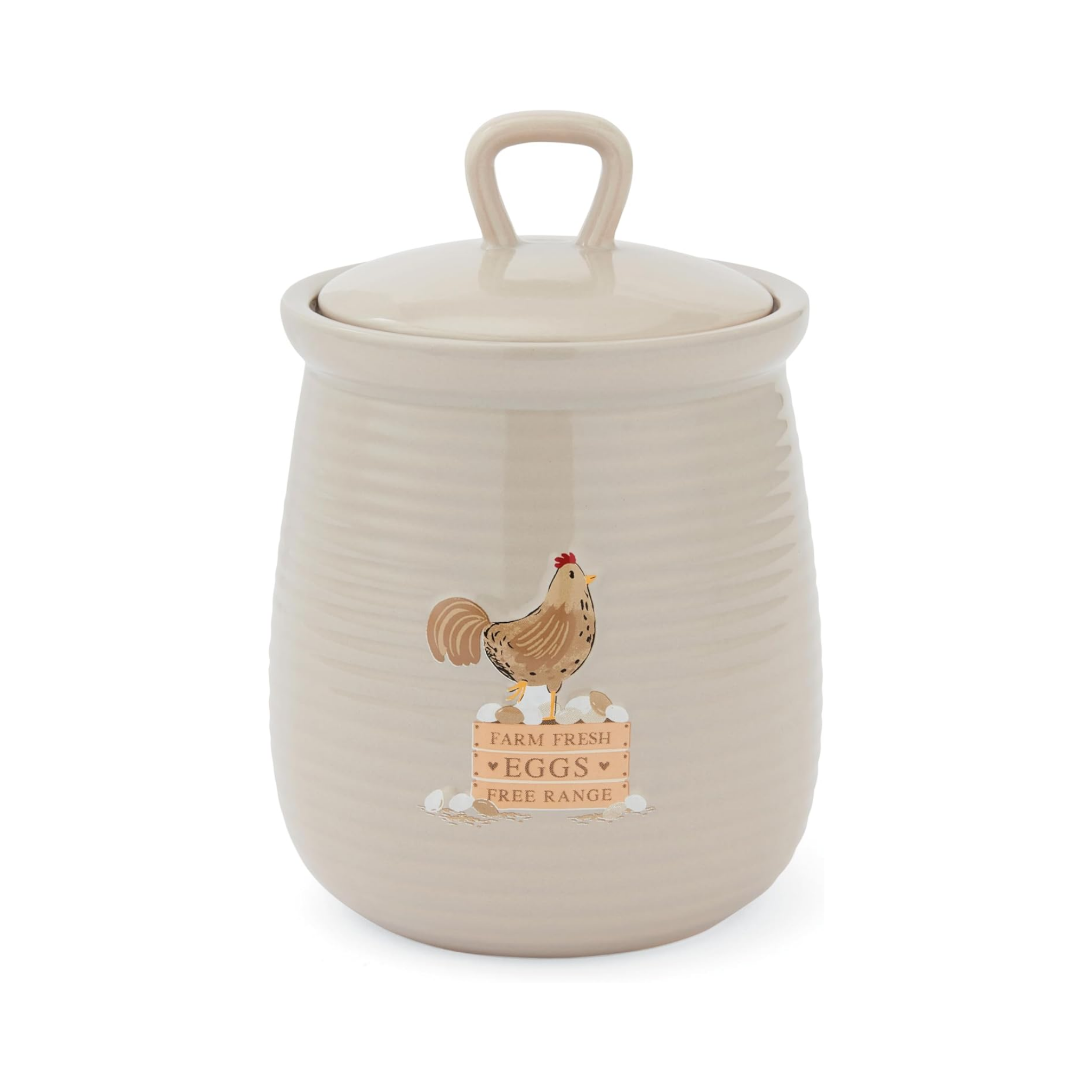 Farm Fresh Eggs Canister Hen House Lane