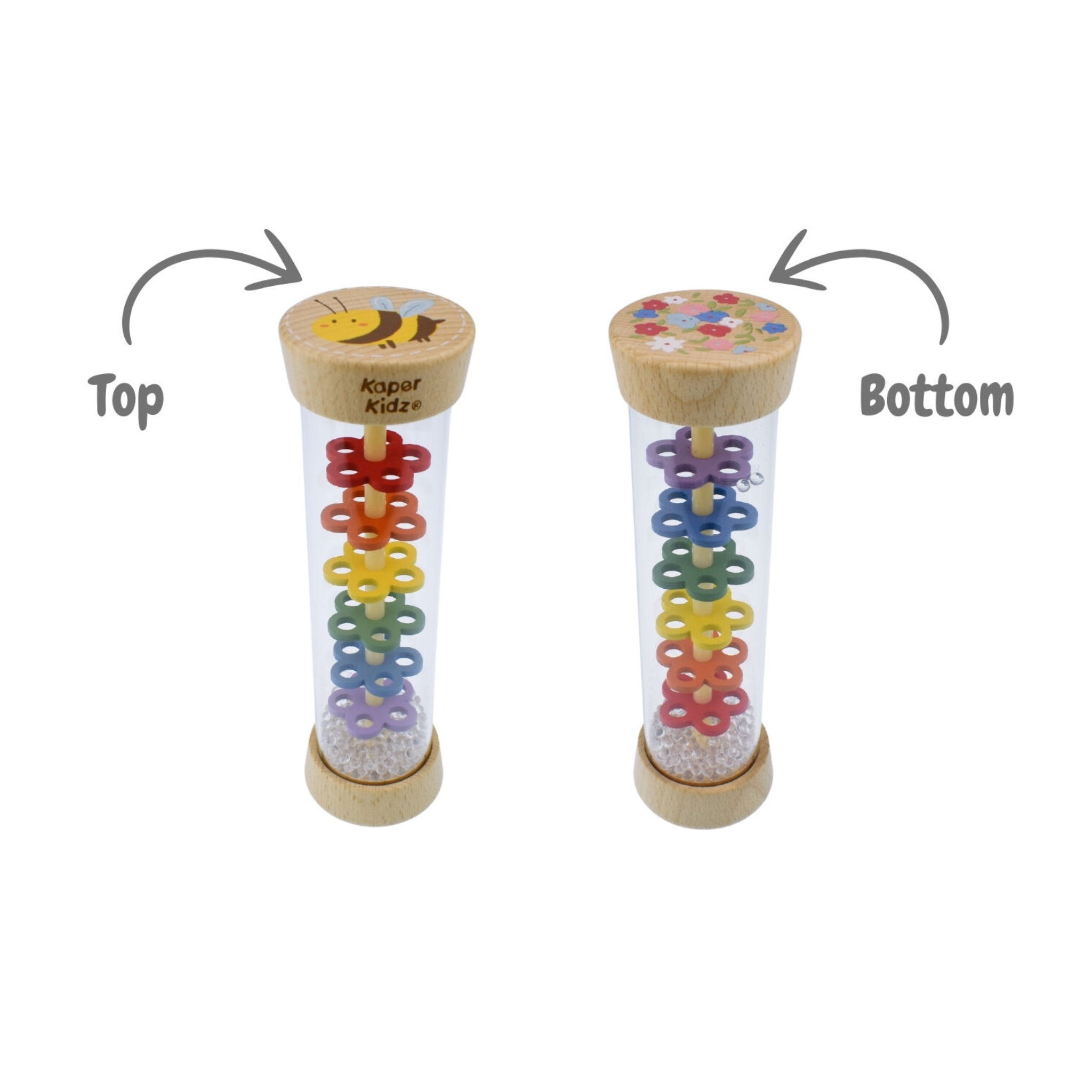 Wooden Spring Insect Rainmaker Rattle Bee