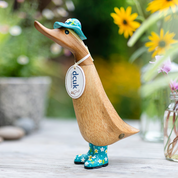 Floral Hat & Boots Duckling Teal 2.0