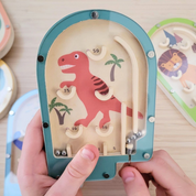 Mini Wooden Pinball Game Red Dinosaur