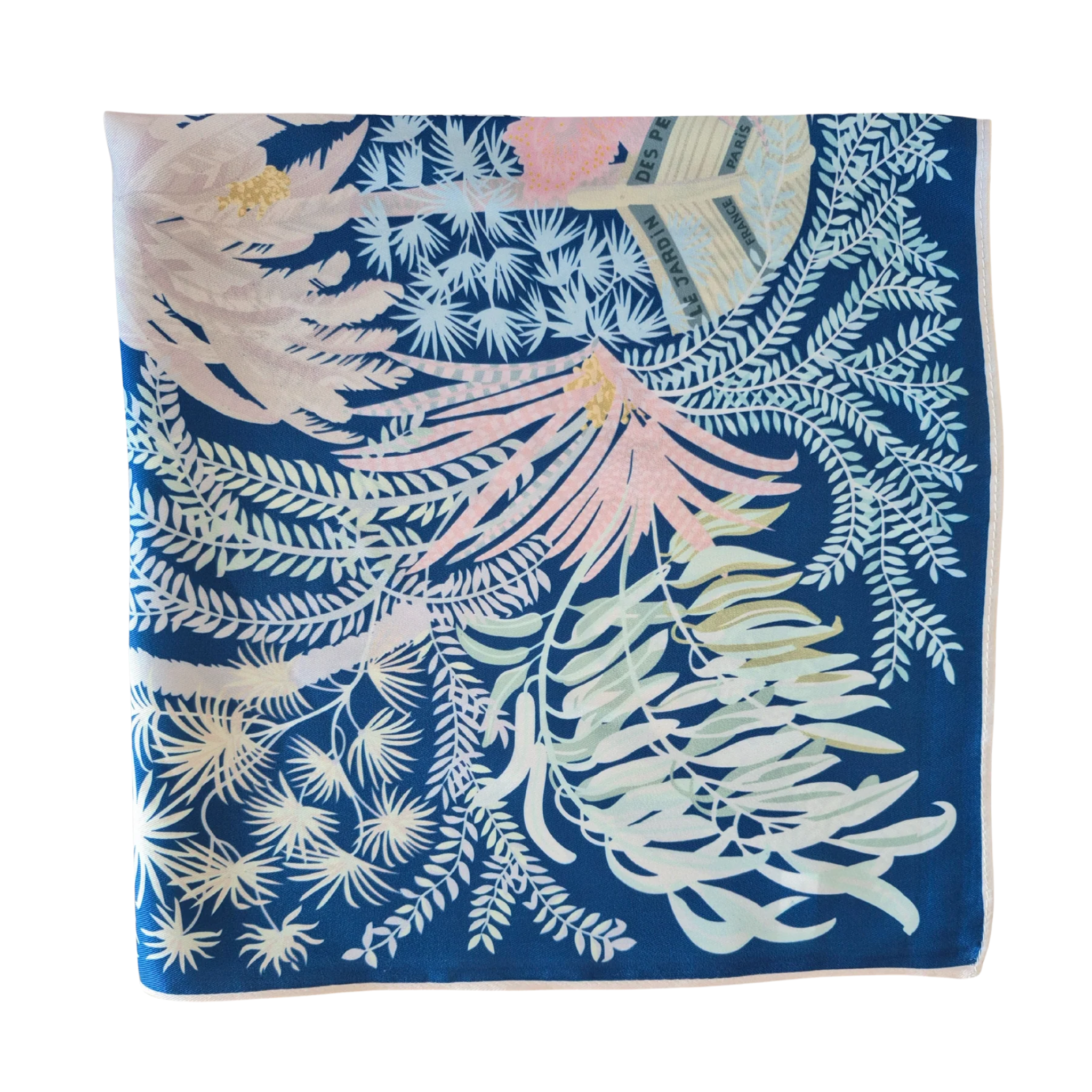Garden Palm Print Satin Scarf