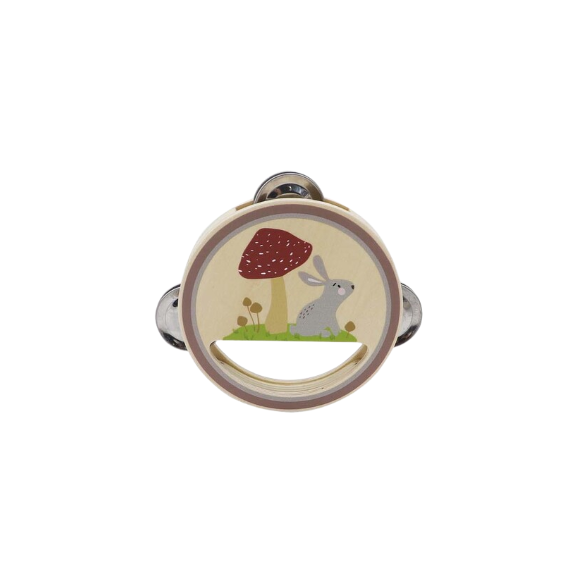 Calm & Breezy Woodland Wooden Tambourine Rabbit