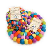 Set Of 4 Eco Coasters Shiny Happy