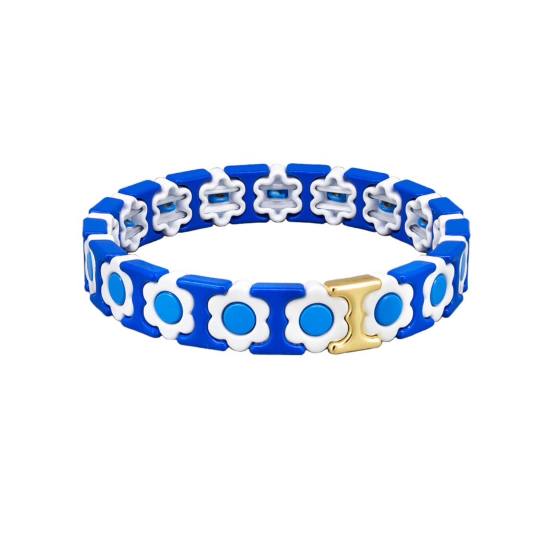 Blue Daisy Tile Bracelet