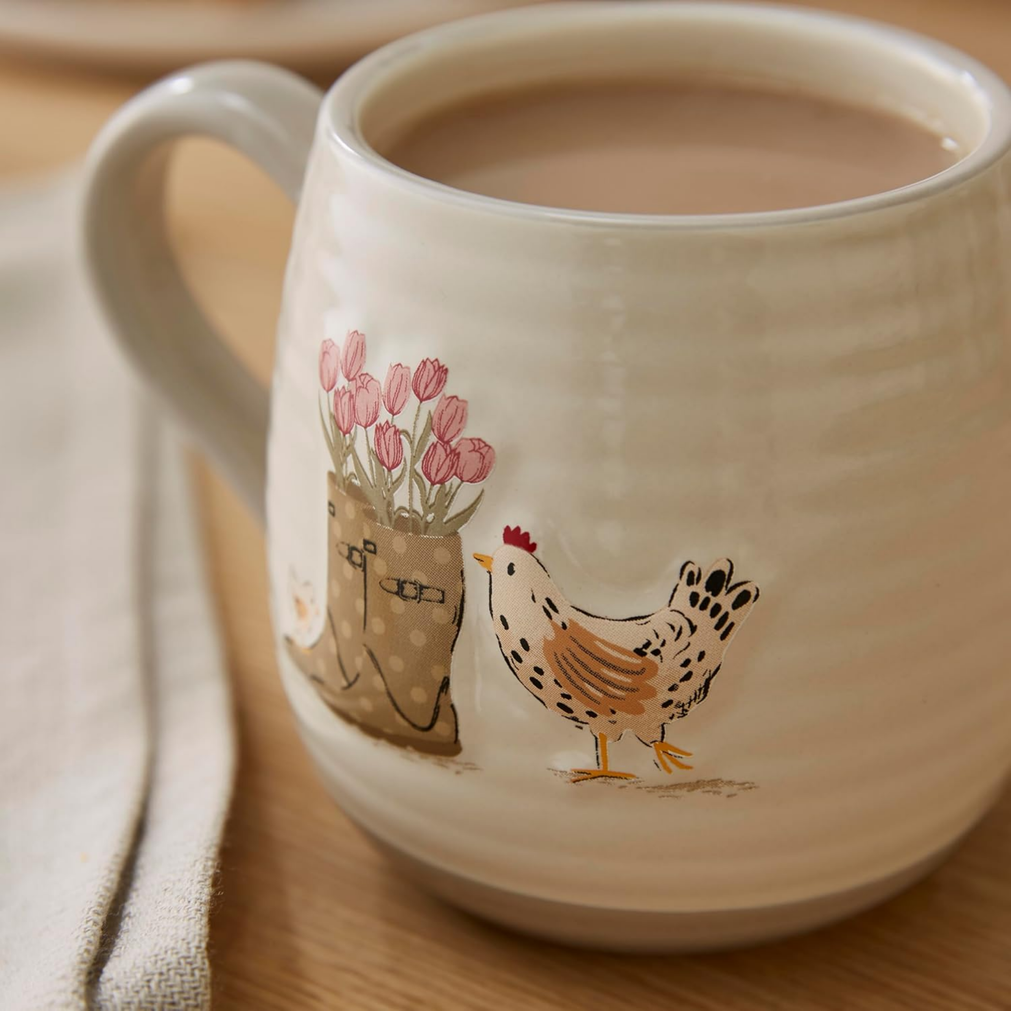 Wellies & Hens Belly Mug Hen House Lane