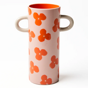 Griffe Pink Red Floral Bud Vase