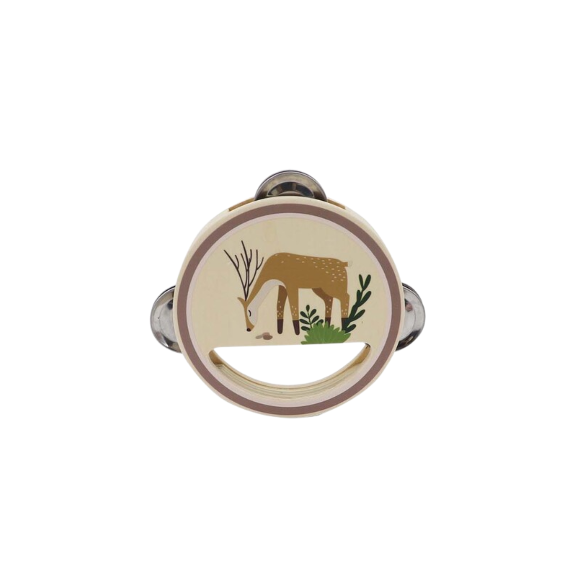 Calm & Breezy Woodland Wooden Tambourine Deer
