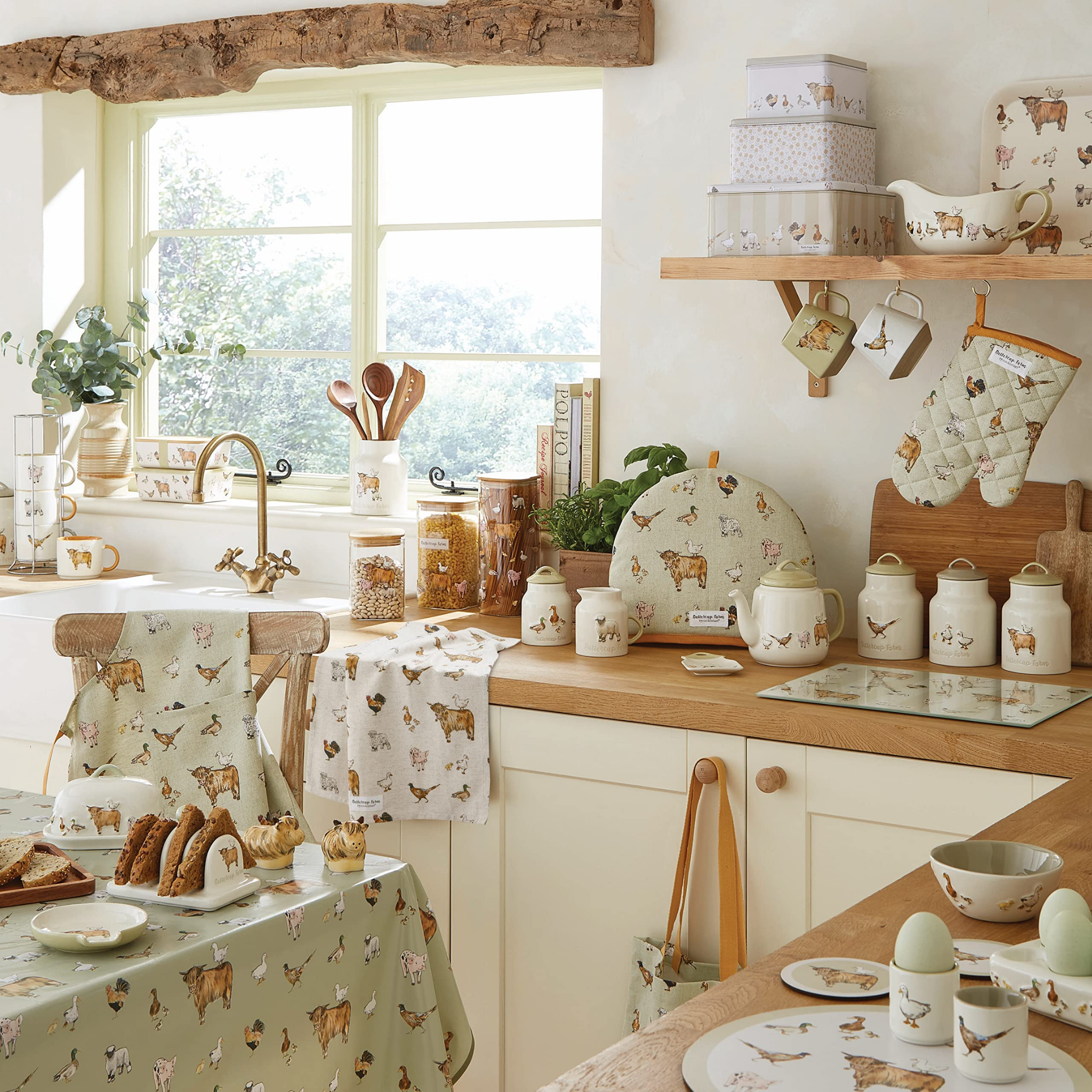 Organic Cotton Blend 3 Pack Of Tea Towels Buttercup Farm