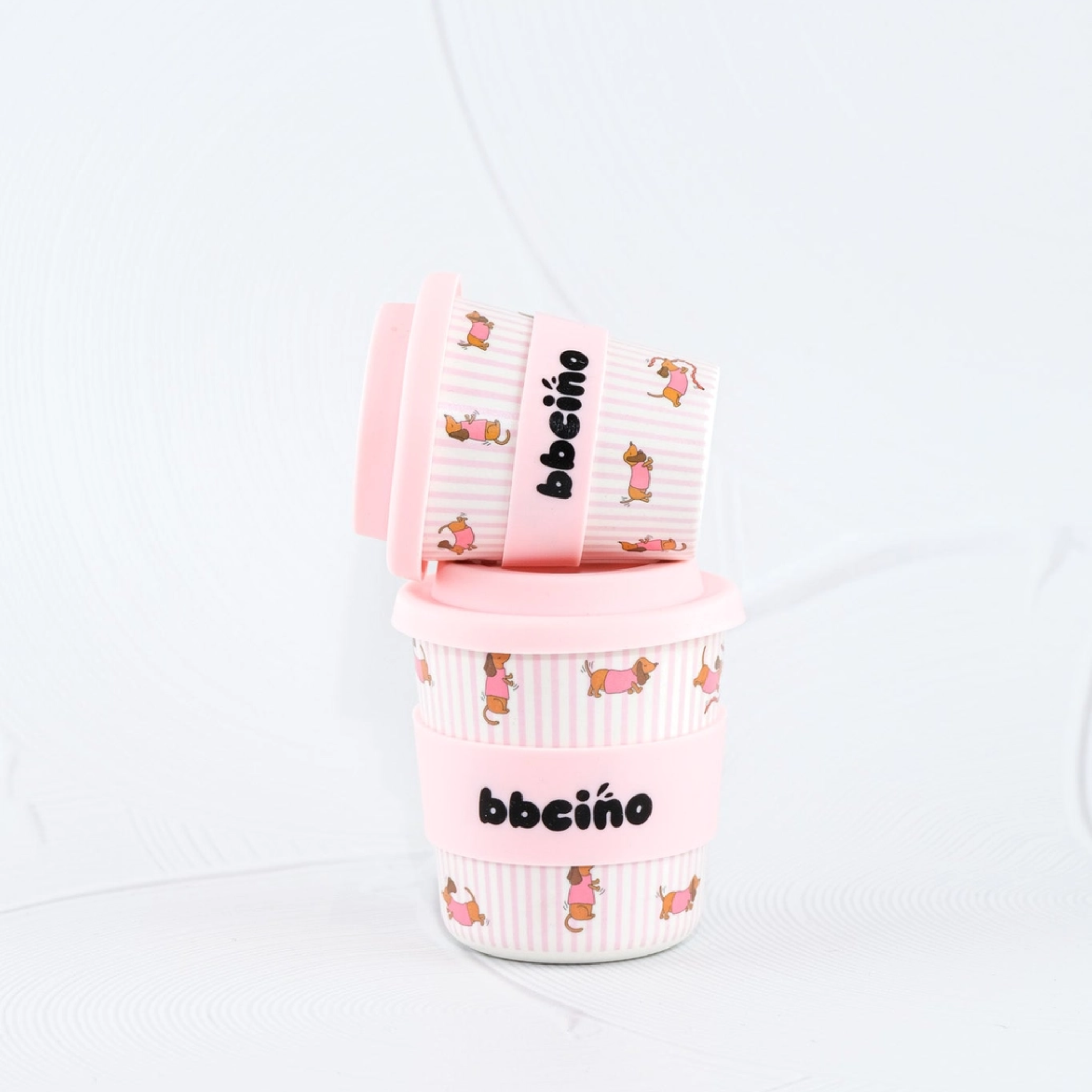 Reusable BambinoCino Bamboo Cup Dash Pink (240ml)