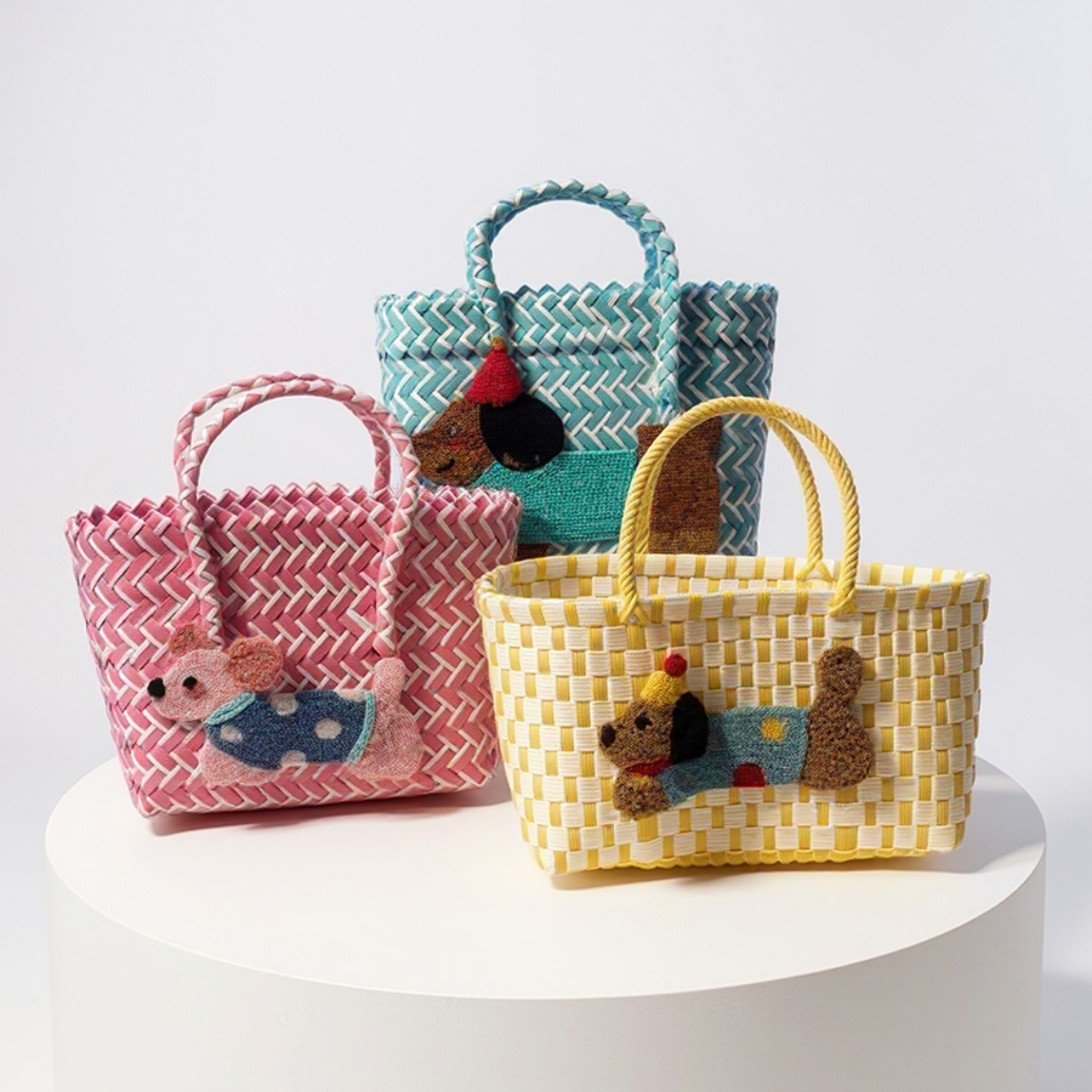 Woven Basket Bag Kids Assorted
