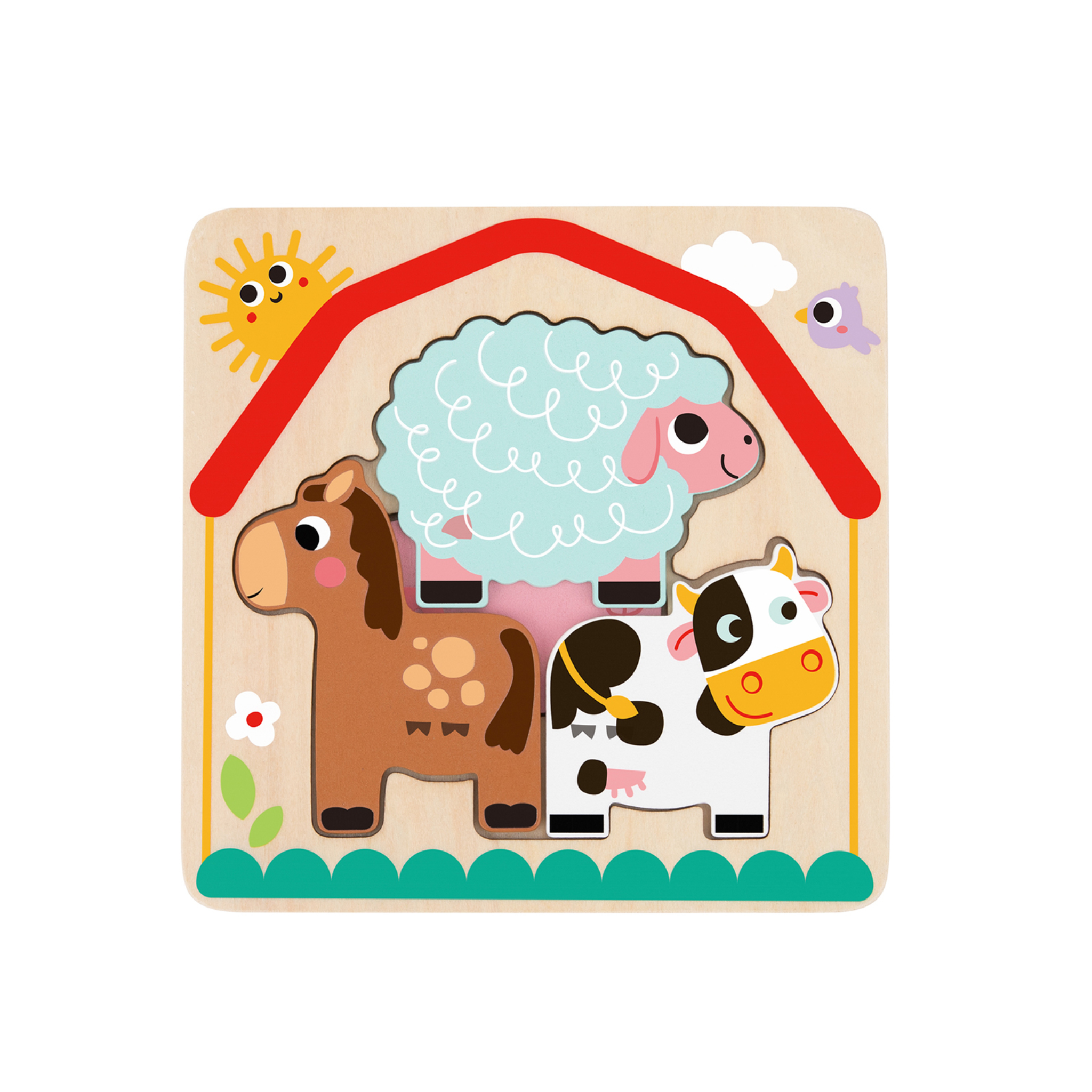 Multi-Layered Farm Animal Puzzle