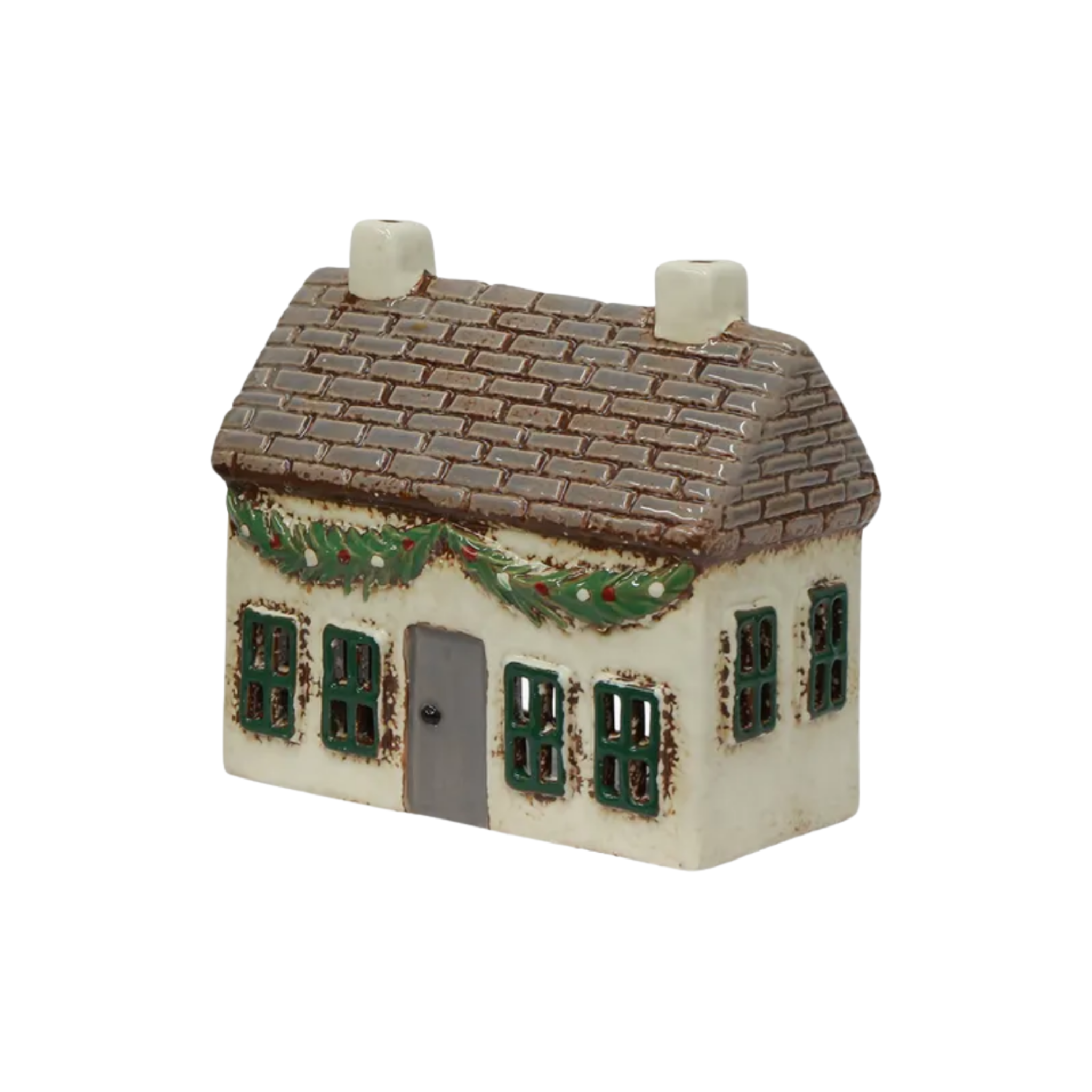 Christmas Tea Light Cottage with Swag