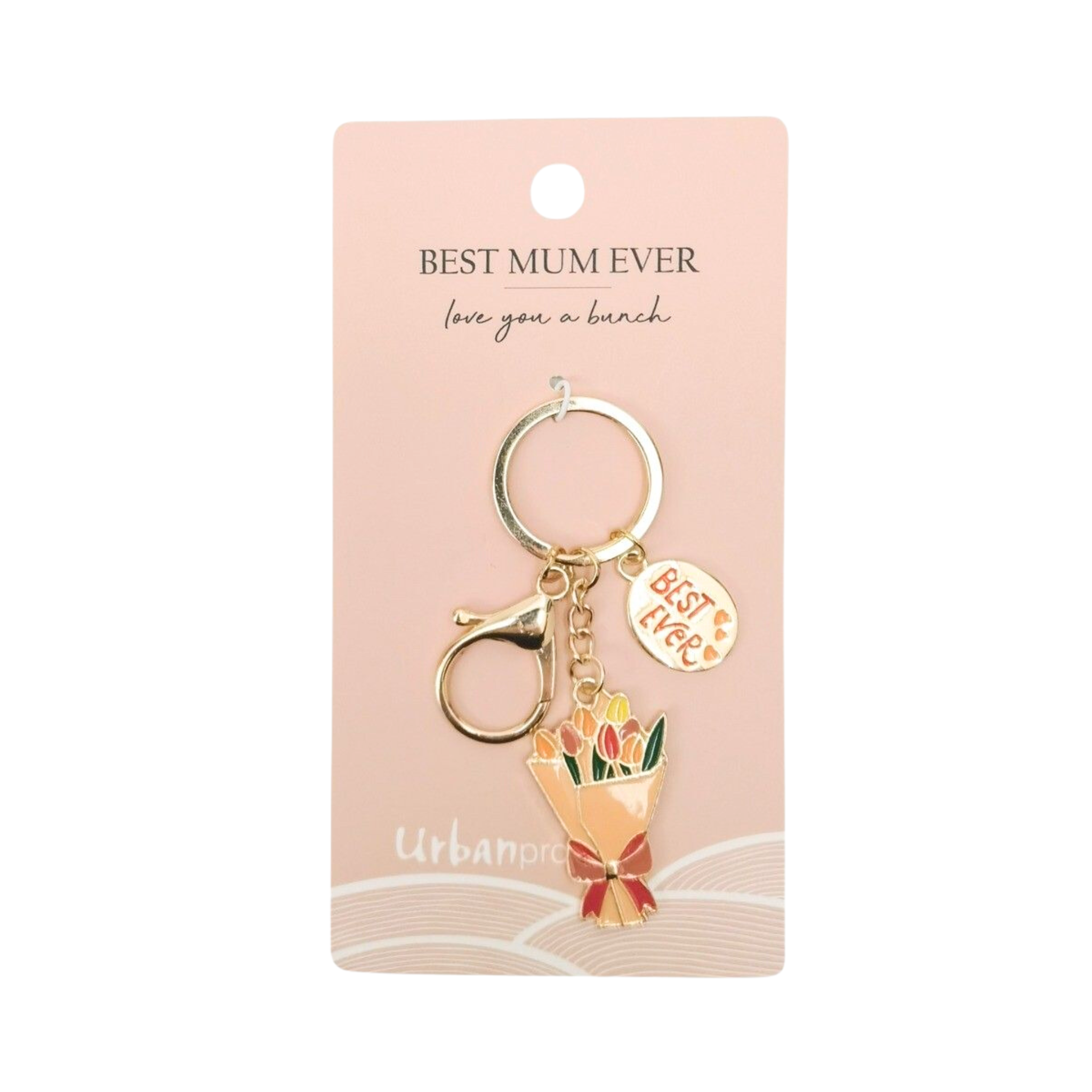 Best Mum Keyring Pink