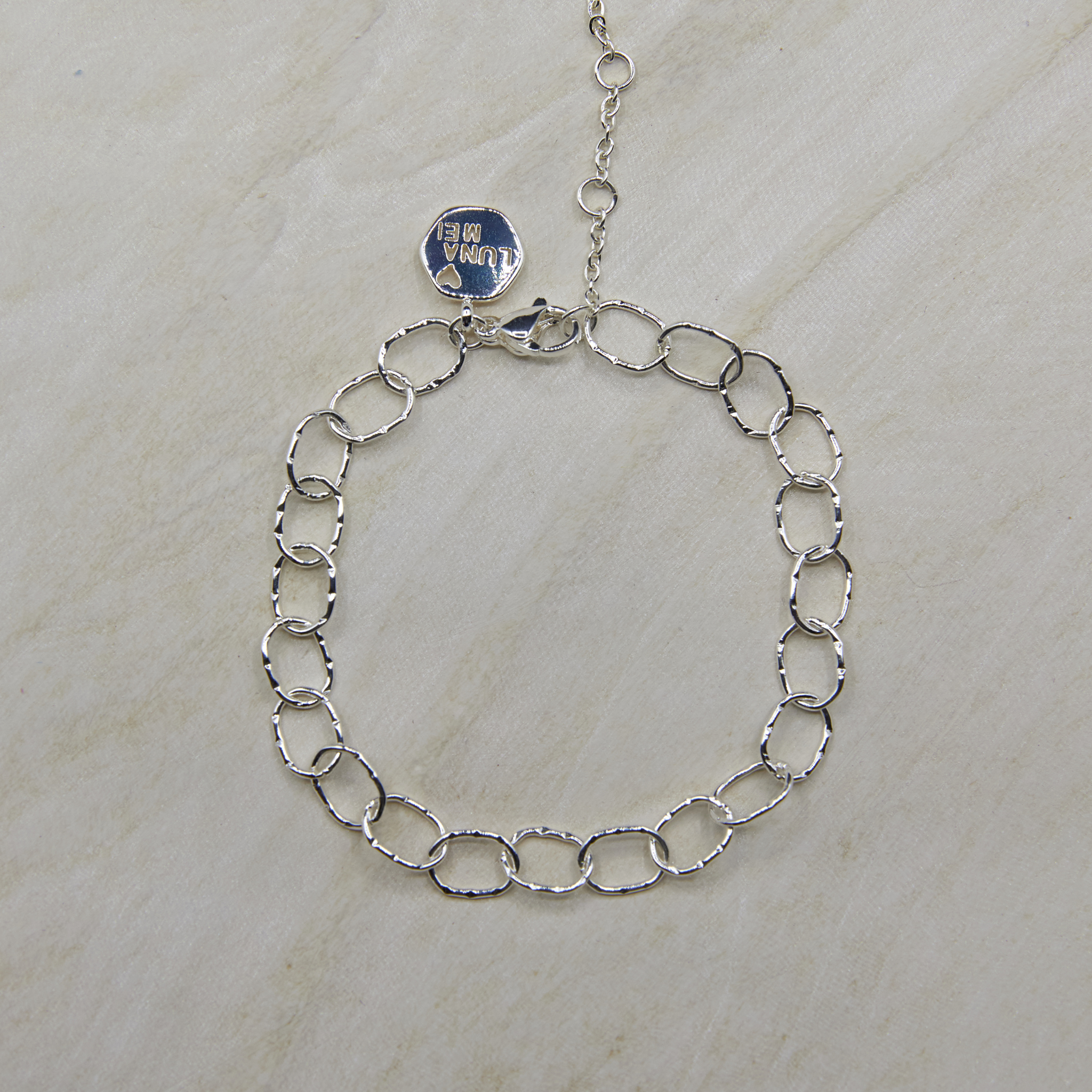 Texture Link Bracelet Silver