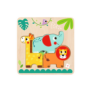 Multi-Layered Jungle Animal Puzzle