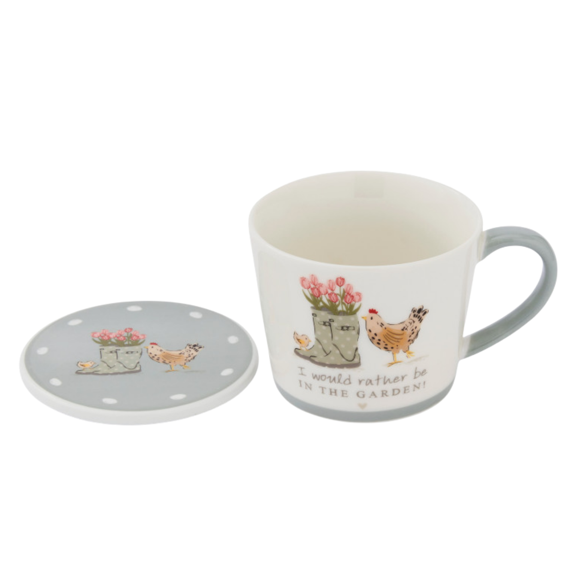Conical Mug & Coaster Set Hen House Lane