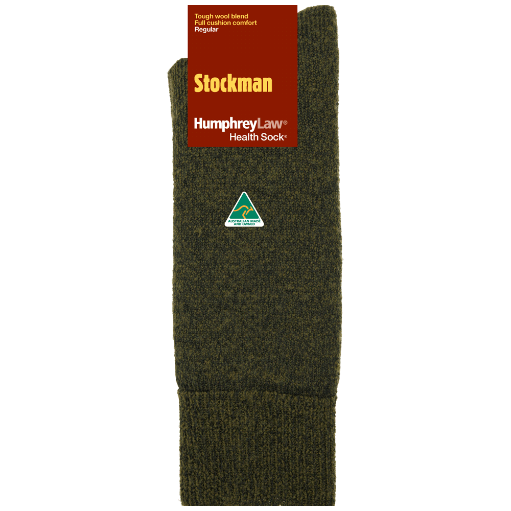 Stockman Health Sock Khaki & Black