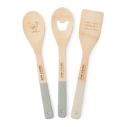 Set Of 3 Bamboo Utensils Hen House Lane