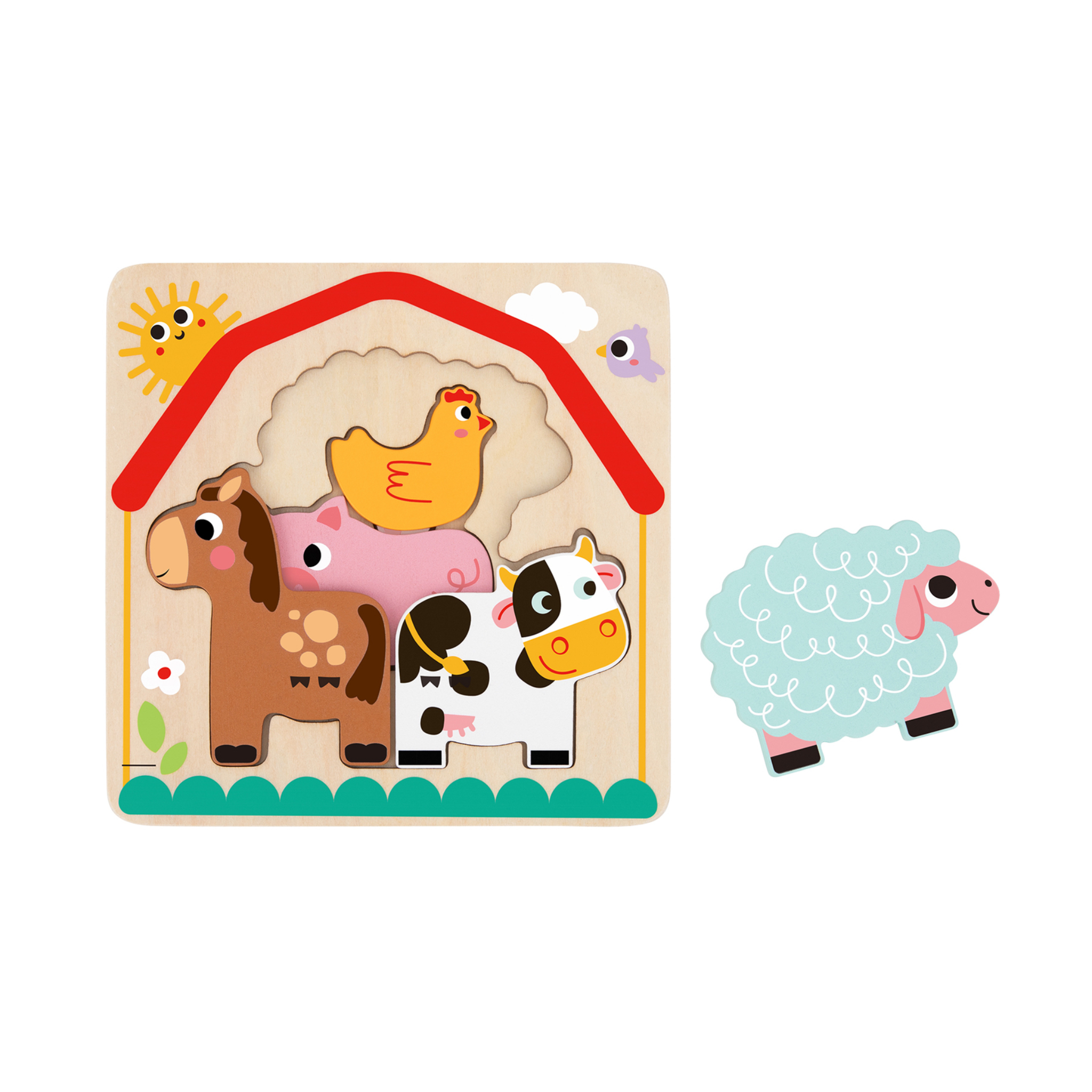 Multi-Layered Farm Animal Puzzle