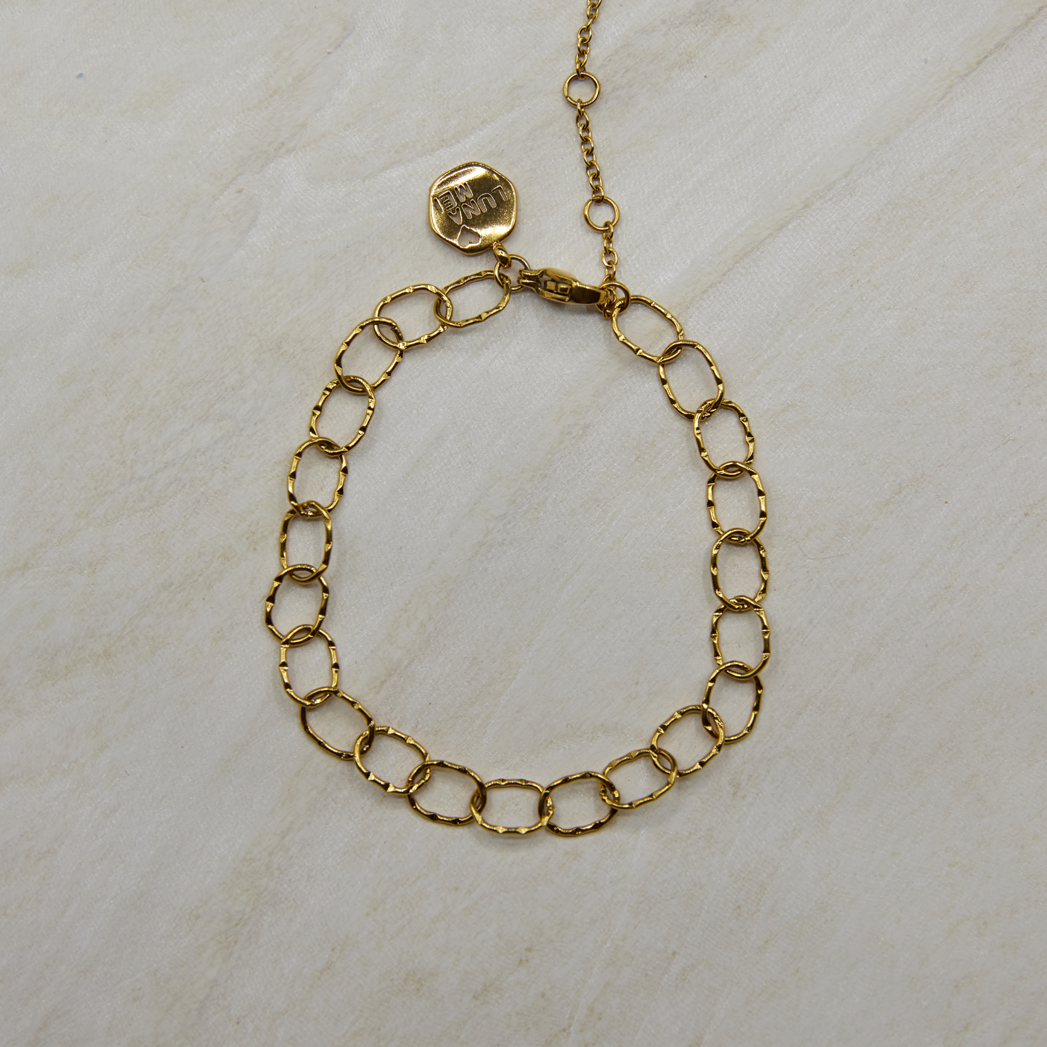 Texture Link Bracelet Gold