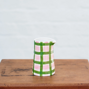 Pink & Green Gingham Milk Jug