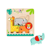 Multi-Layered Jungle Animal Puzzle