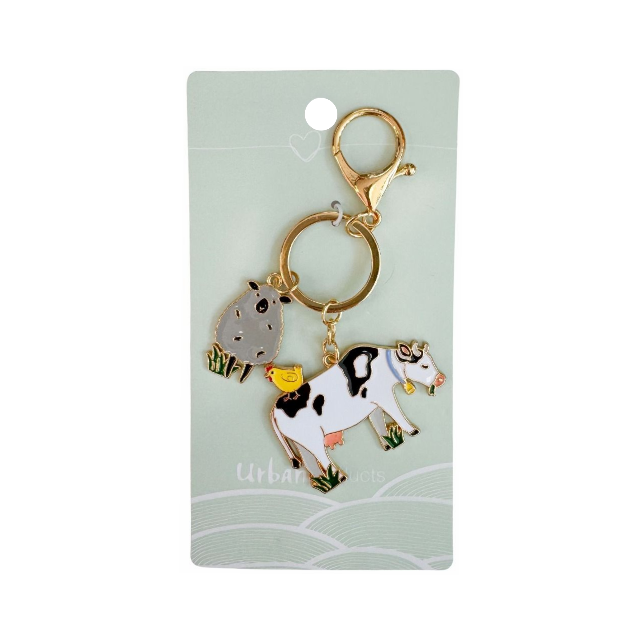 Farmyard Keyring Multi