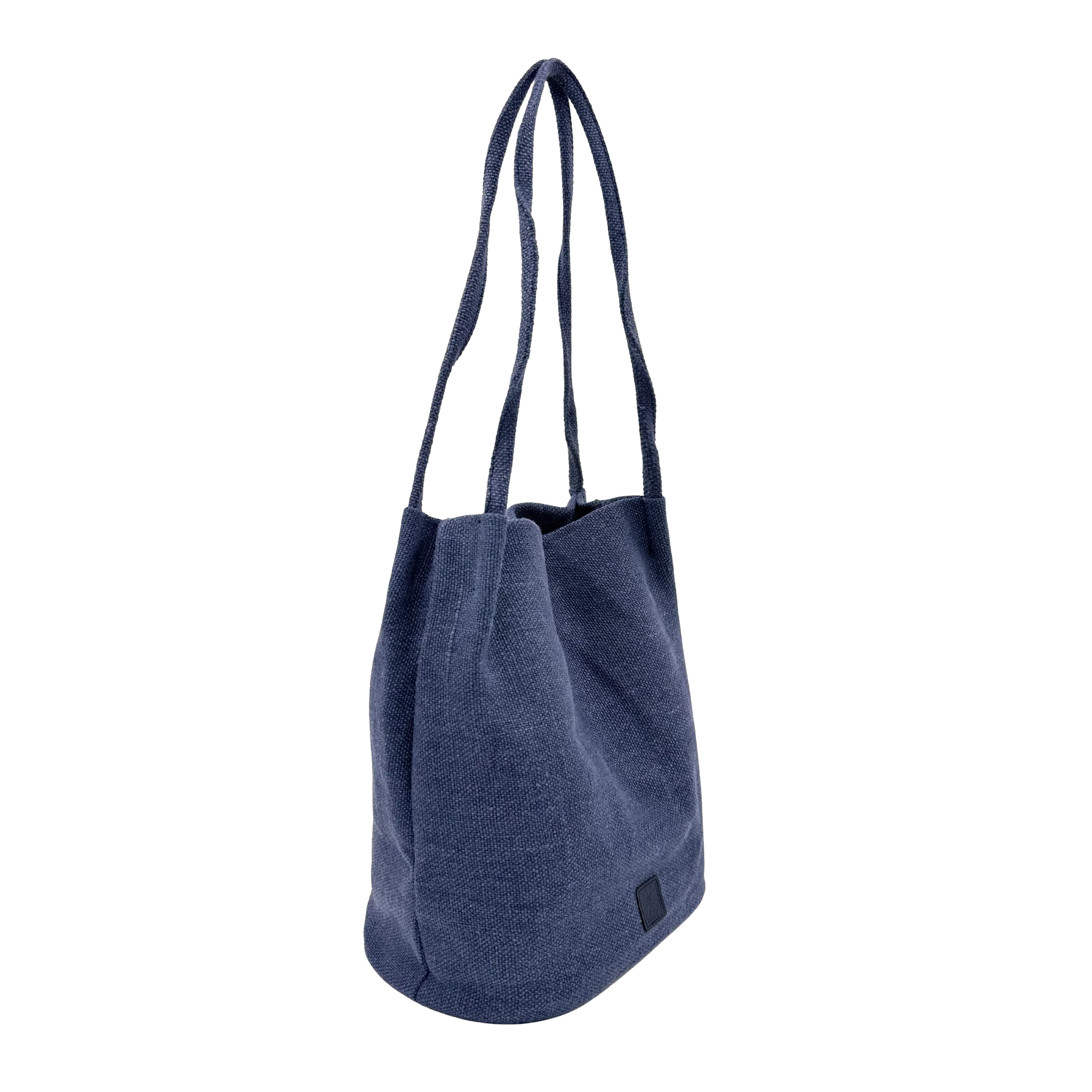 Natural Long Handle Bag Navy Blue 2.0