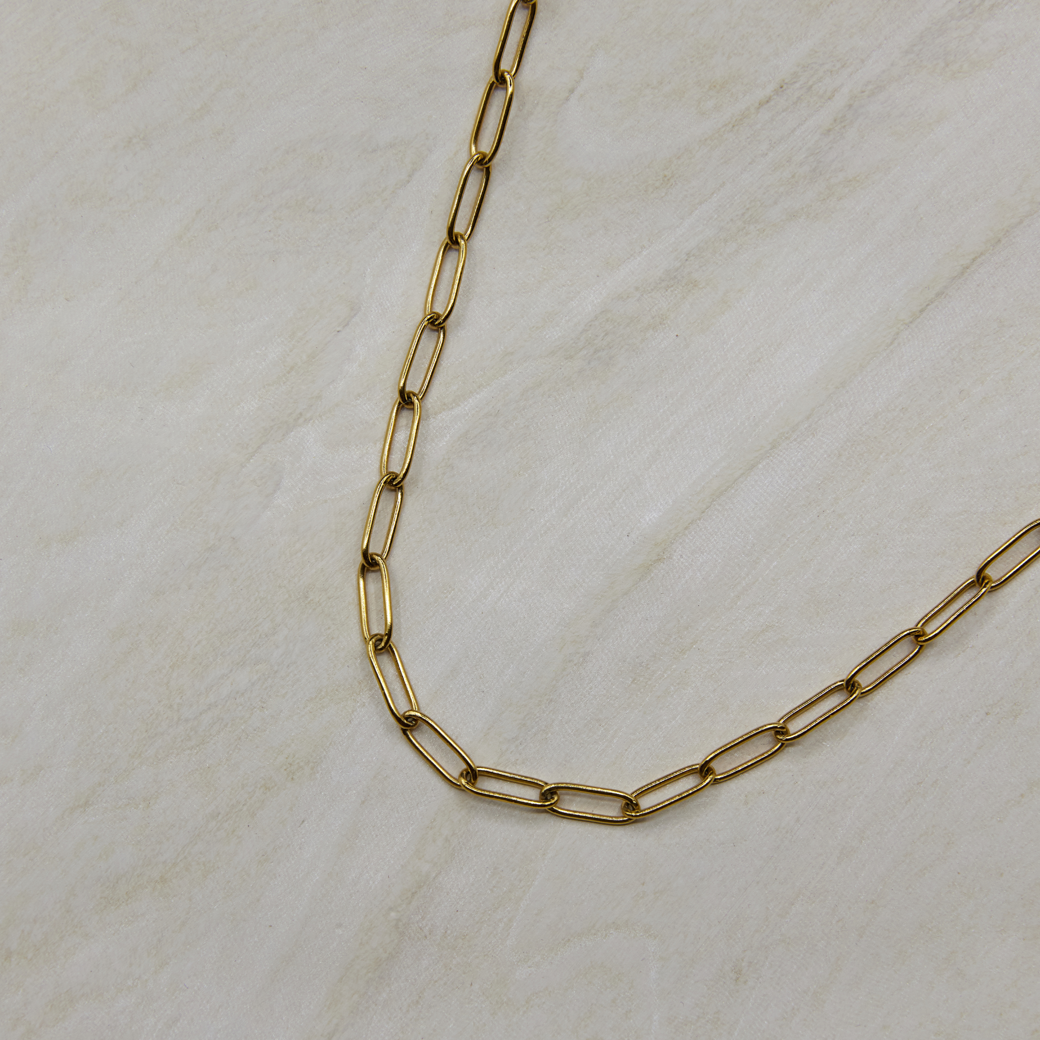 Paperclip Necklace Gold