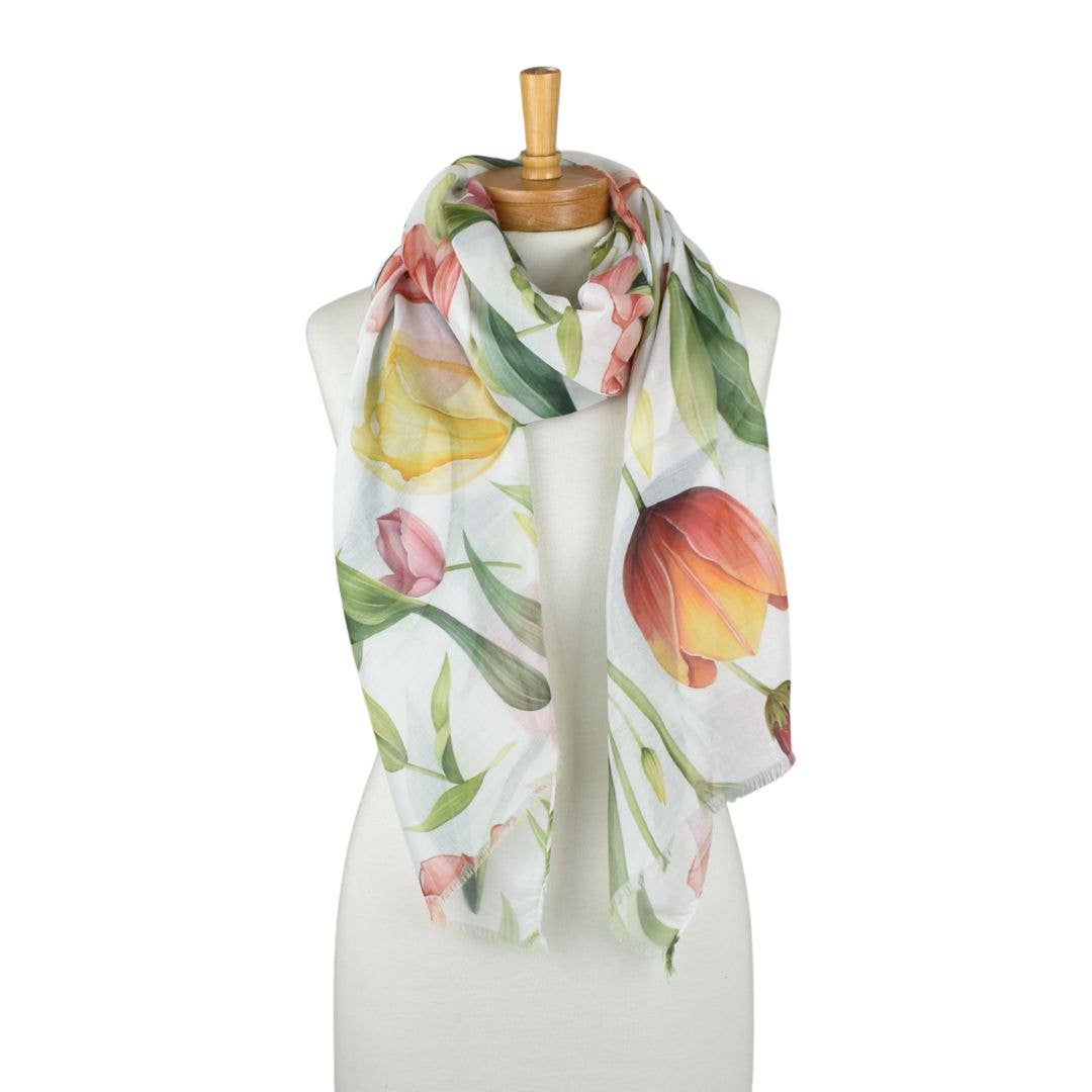 Multi Tulip Garden Scarf