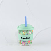Reusable BambinoCino Bamboo Cup Party Animal Green (240ml)