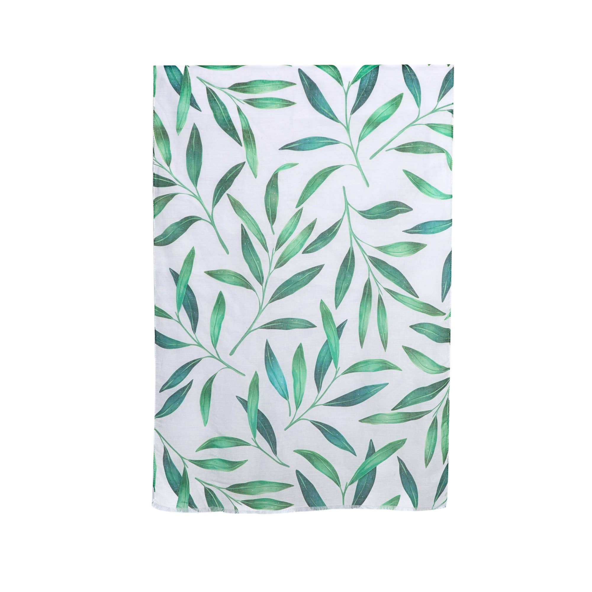 White Leaves Scarf