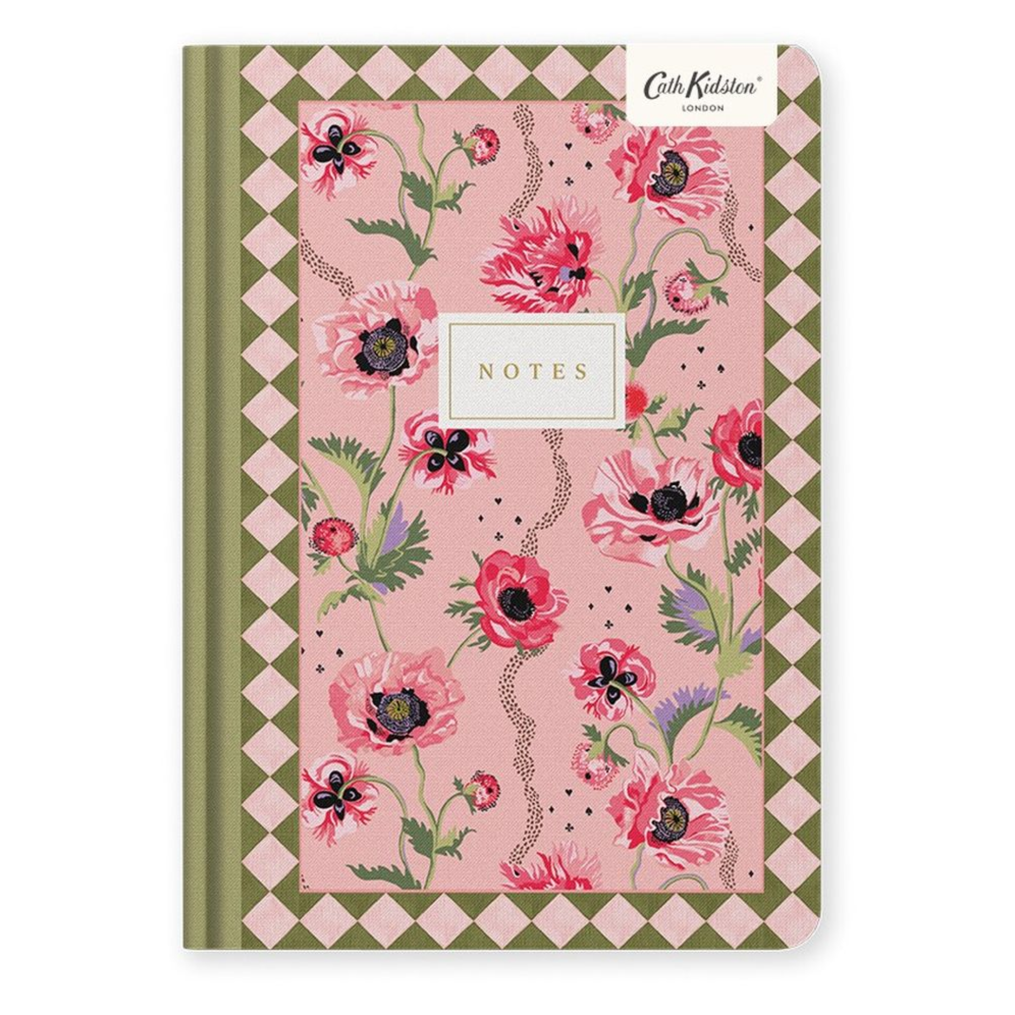 A5 Premium Hard Cover Notebook Pink Poppies