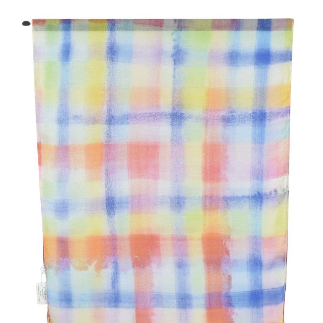 Rainbow Pastel Plaid Scarf