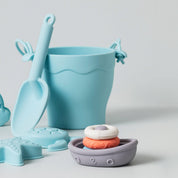 Silicone 8PC Bucket Set Light Blue