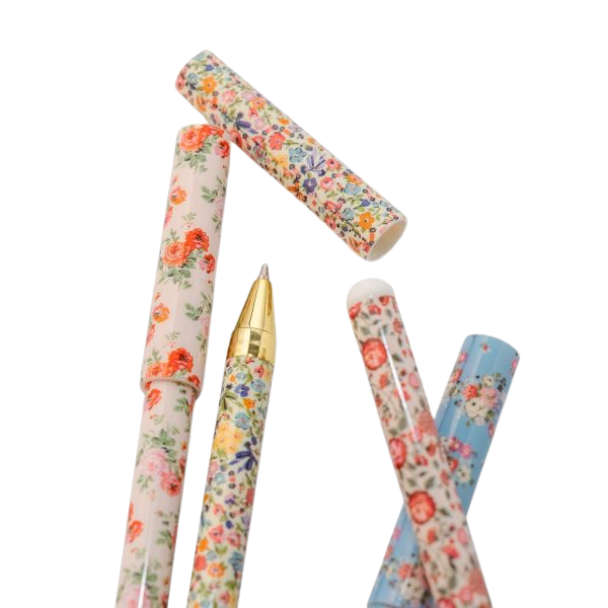 Set Of 4 Floral Pens