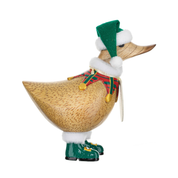 Traditional Tartan Christmas Ducky Elf Green