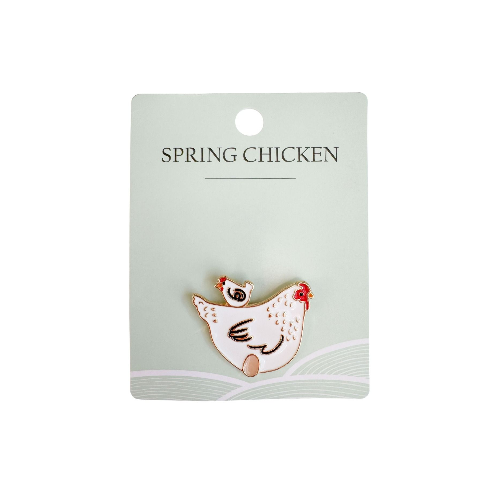 Spring Chicken Memento Pin Multi