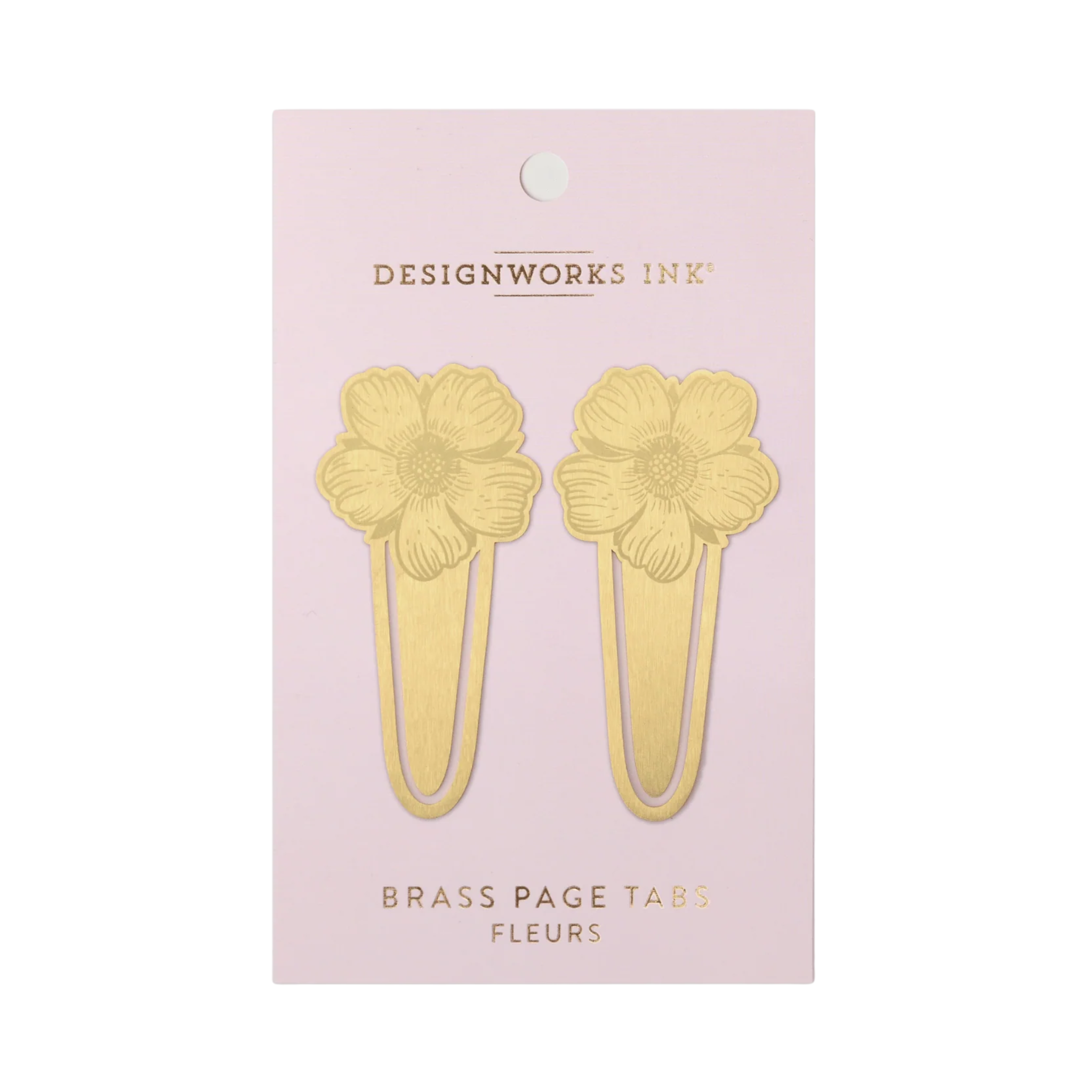 Brass Page Tabs Fleurs