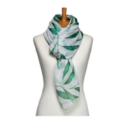 White Leaves Scarf