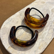 Crescent Resin Hair Cuff Tie Champagne