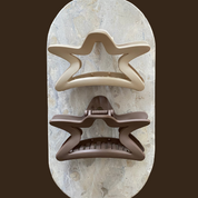 Matte Star Hair Claw Clip Brown