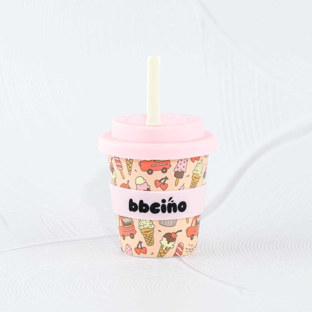 Reusable Babycino Bamboo Cup Scoops in Pink (120ml)