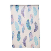 Blue Feather Pattern Scarf
