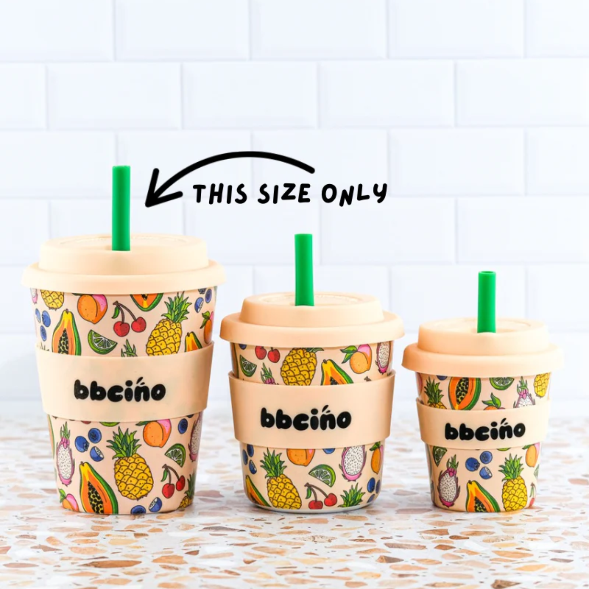 Reusable BiggieCino Bamboo Cup Troppo (350ml)